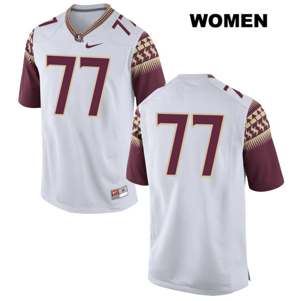 Women's NCAA Nike Florida State Seminoles #77 Christian Armstrong College No Name White Stitched Authentic Football Jersey ABI8469NL